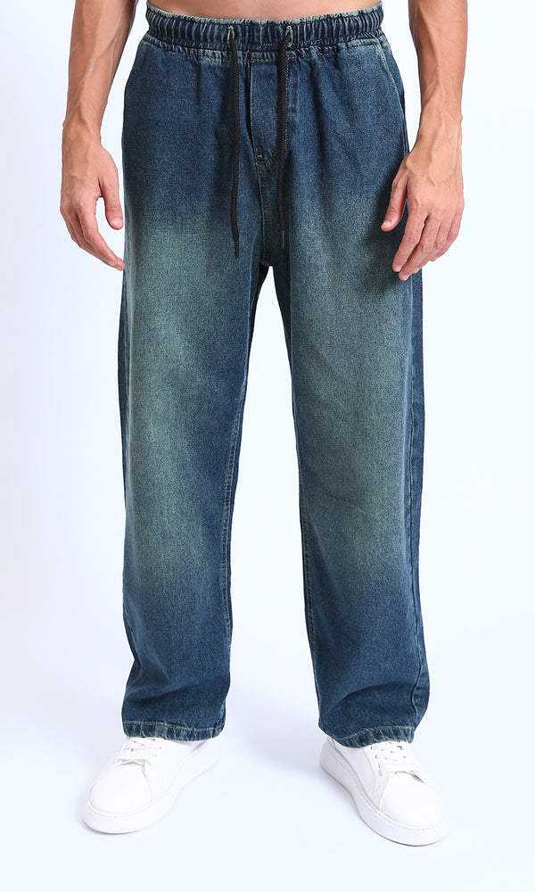 R214601 - Vintage Wash Relaxed Fit Jogger Jeans - Vintage Blue