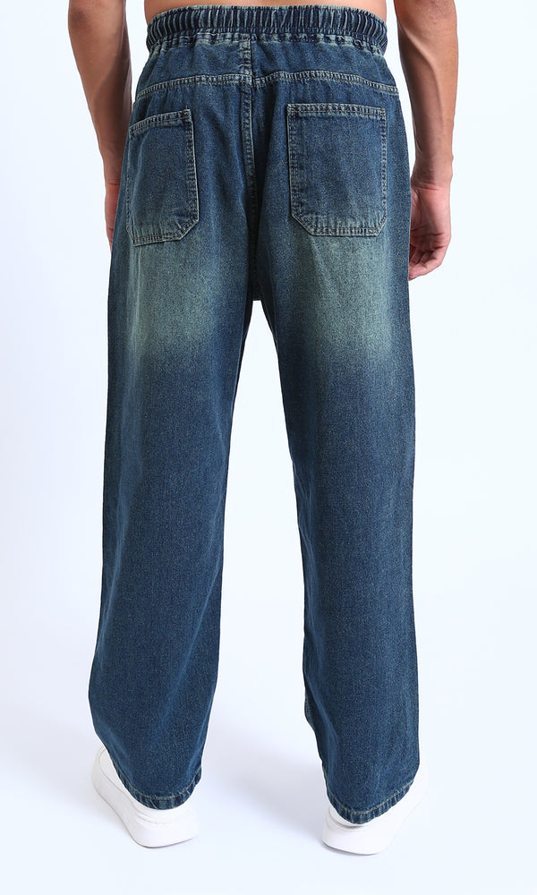 R214601 - Vintage Wash Relaxed Fit Jogger Jeans - Vintage Blue