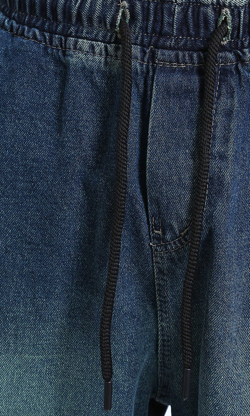 R214601 - Vintage Wash Relaxed Fit Jogger Jeans - Vintage Blue