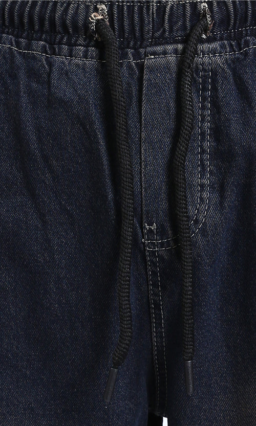 R214602 - Vintage Wash Relaxed Fit Jogger Jeans - Brownish Blue