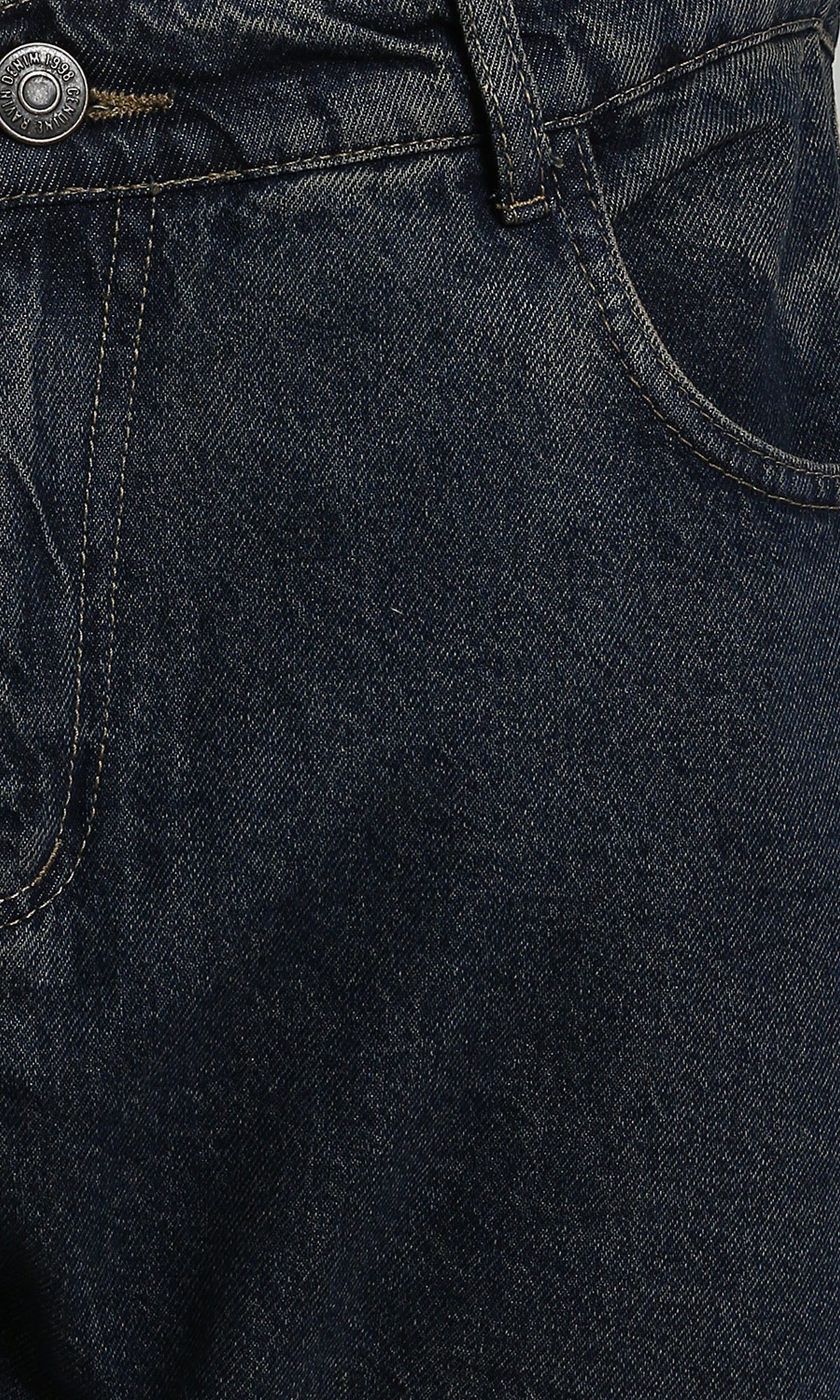 Dark Wash Relaxed Fit Denim Jeans for Men