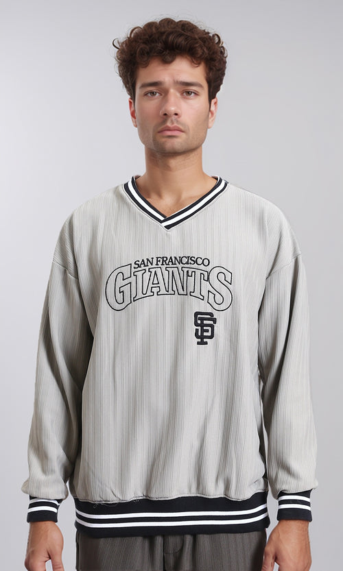 R214675 - Embroidered "San Francisco Giants" Sweatshirt - Grey