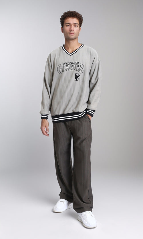 R214675 - Embroidered "San Francisco Giants" Sweatshirt - Grey