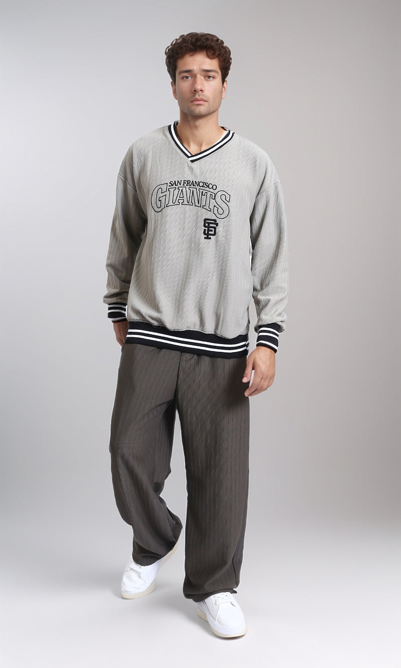 R214675 - Embroidered "San Francisco Giants" Sweatshirt - Grey