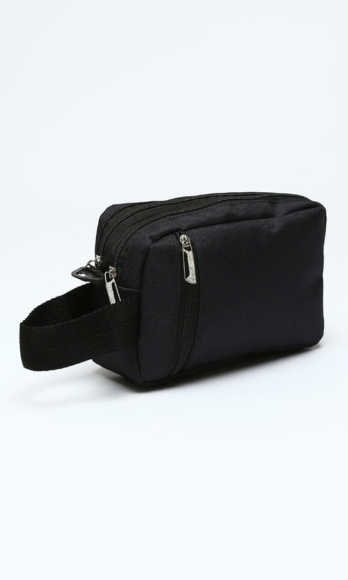 Black Versatile Multi-Zip Utility Crossbody Bag - R214786