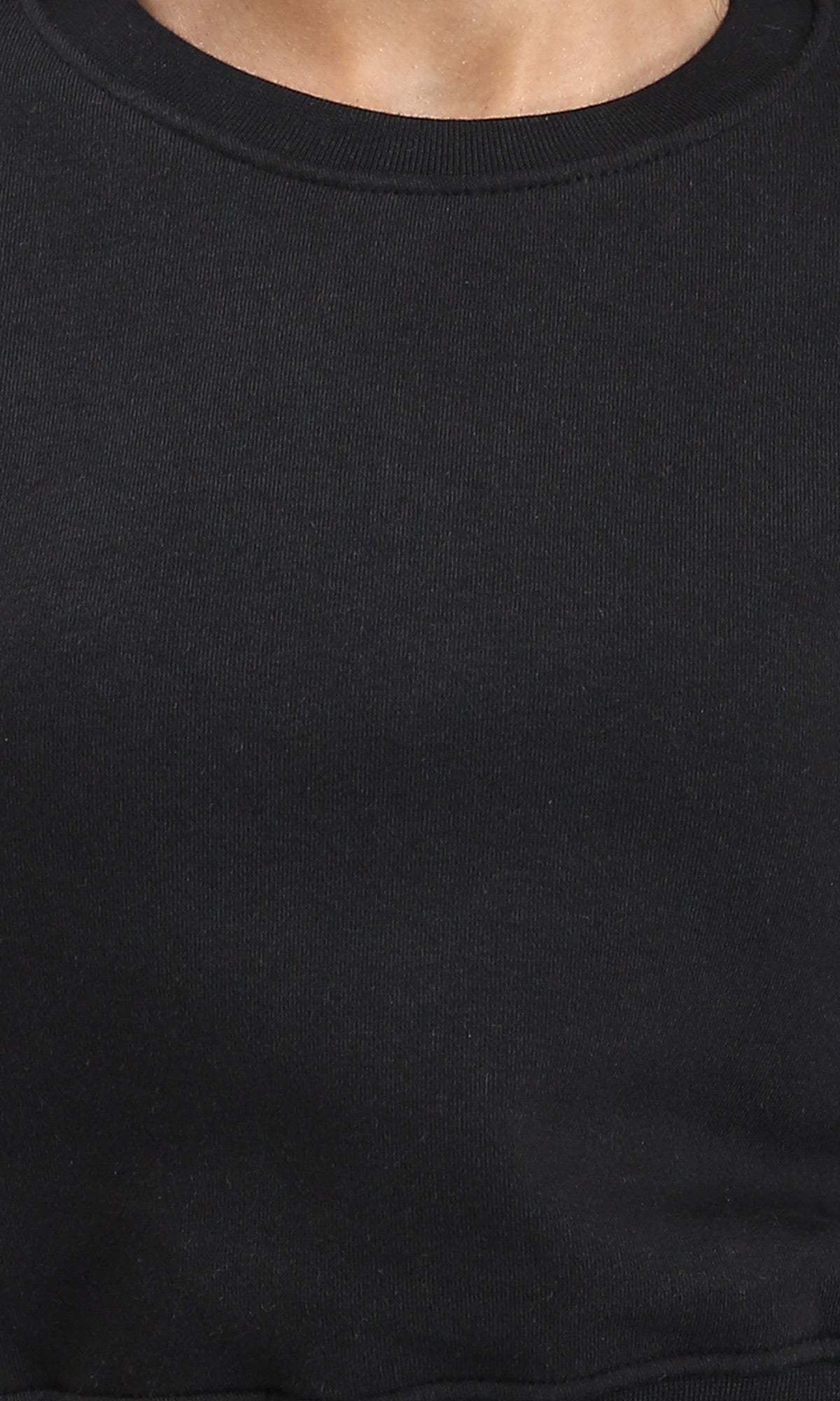 Ravin Women’s Boxy Cropped Fleece Sweatshirt - Black -R214798