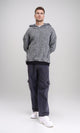 R214872 - Slip On Casual Heavy Hoodie - Heather Grey