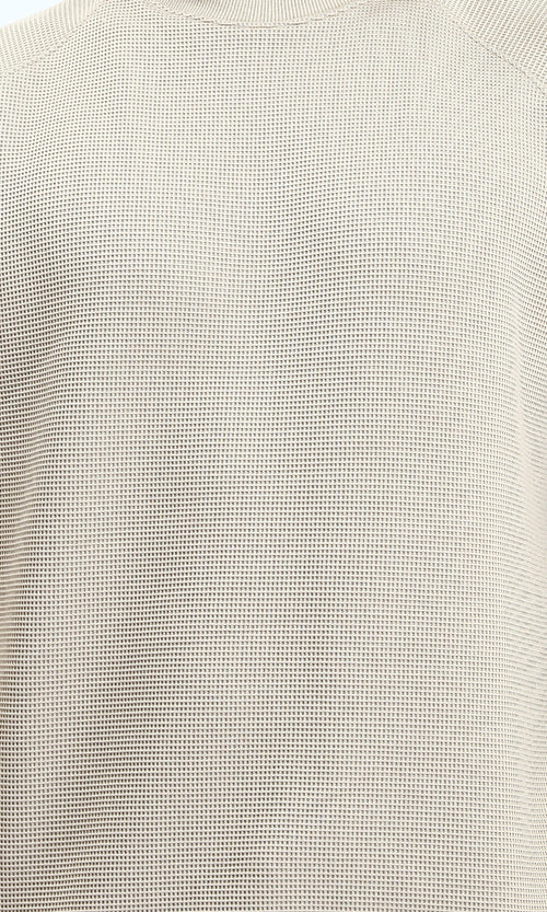 R214875 - Self Pattern Regular Fit Sweatshirt - Beige