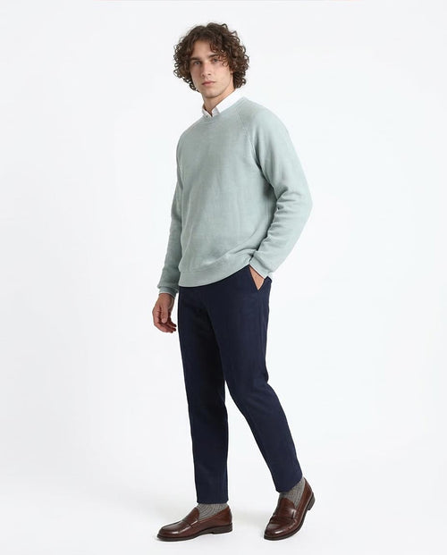 Ravin Men’s Waffle-Knit Raglan Crewneck Sweatshirt – Mint - R214877