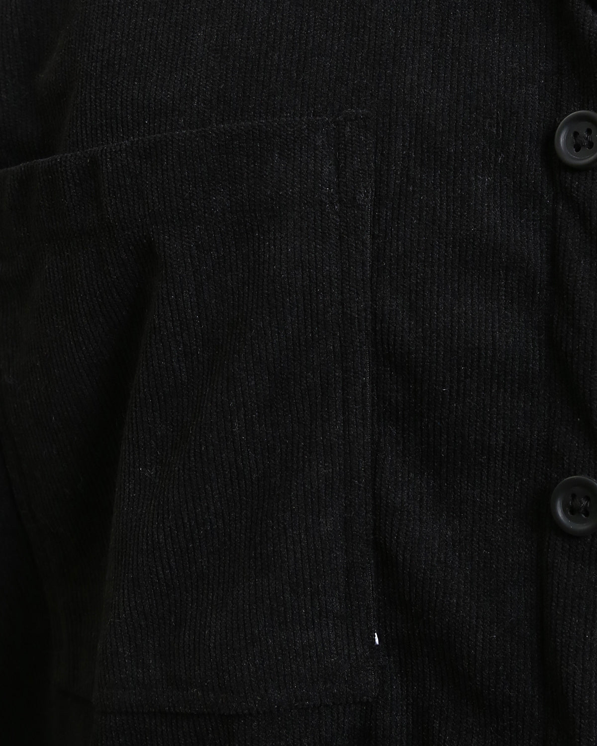 Ravin Oversized Corduroy Shirt-Jacket in Onyx Black - R214898