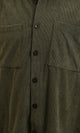 R214900 - Long Sleeve Casual Corduroy Winter Shirt - Dark Khaki