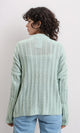 R214918 - Ribbed Knit Relaxed Fit Pullover - Light Mint