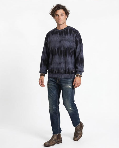Ravin Abstract Ikat-Pattern Ribbed Knit Sweatshirt - R214929