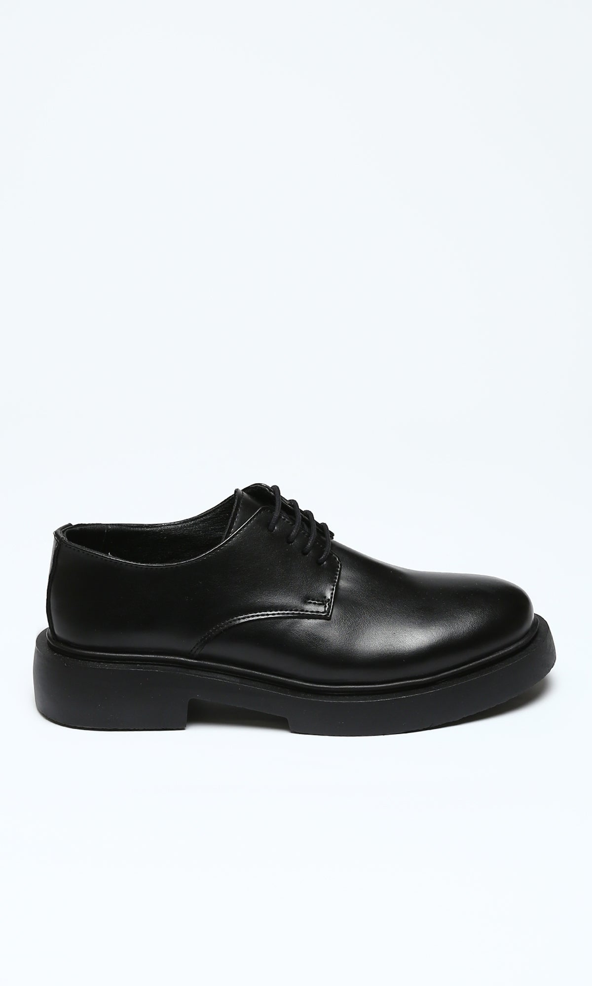 Ravin Men's Classic Black Derby Shoes with Chunky Sole