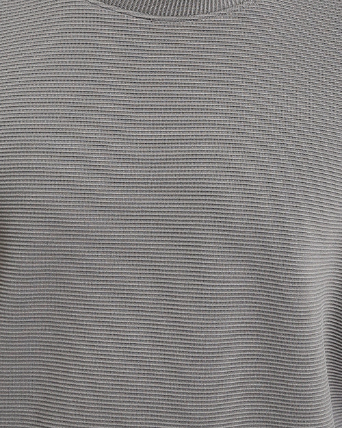 RAVIN Men’s Oversized Ottoman Ribbed Sweatshirt with Contrast Piping - Dark Grey - R214979