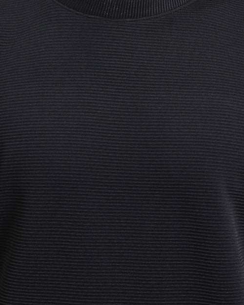RAVIN Men’s Textured Relaxed-Fit Sweatshirt with Contrast Piping Detail - Black - R214980