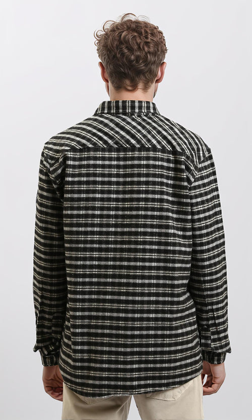 R215010 - Black & White Checkered Casual Shirt