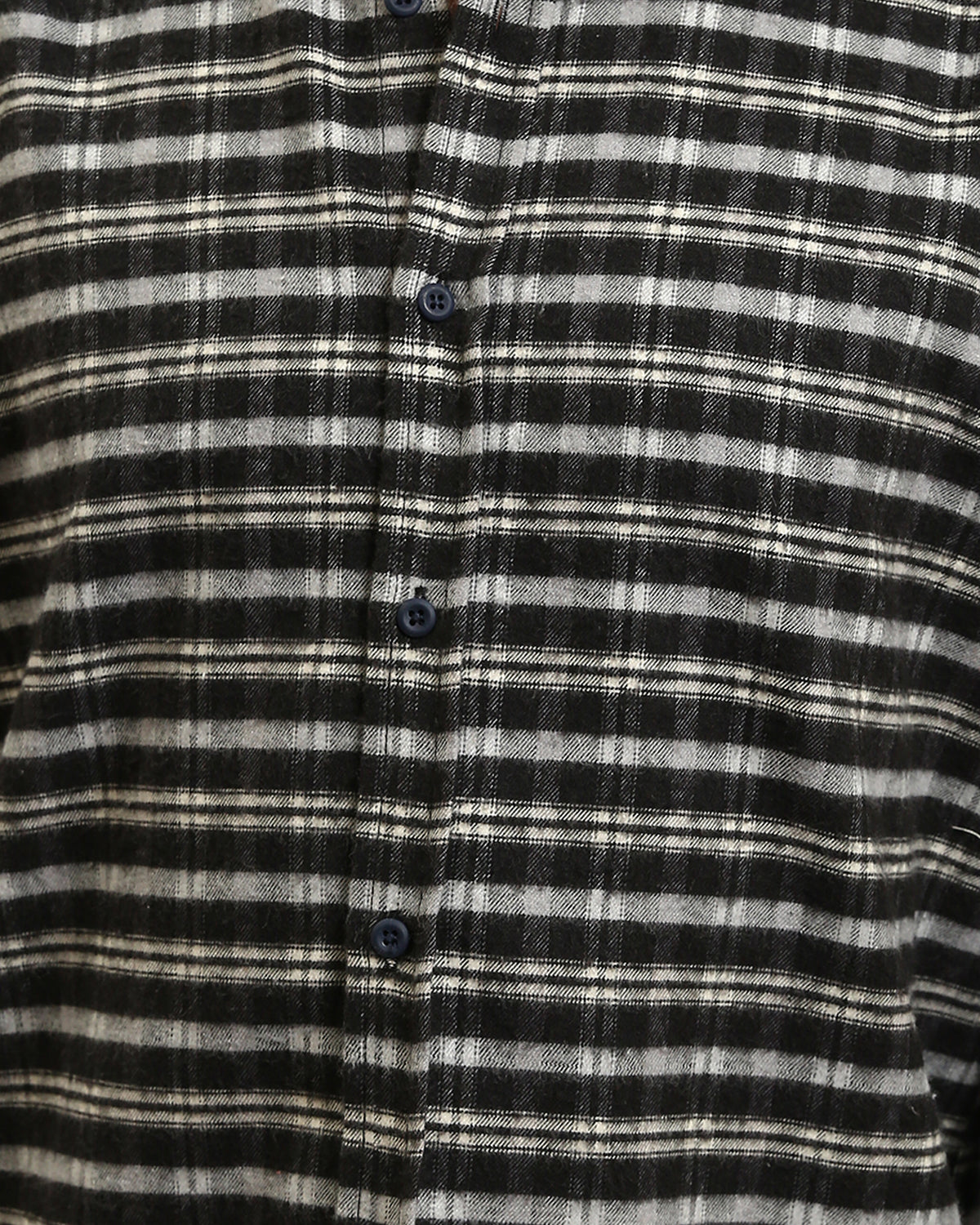 Ravin Men's Textured Striped Flannel Shirt - Black & Charcoal R215010