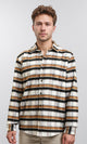 R215011 - Long Sleeves Checkered Casual Shirt - Brown, Black & White