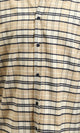 R215012 - Regular Fit Buttoned Plaid Shirt - Beige & Black