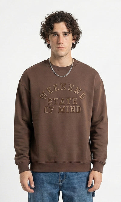 Men's Hoodie & Sweatshirt - Brown