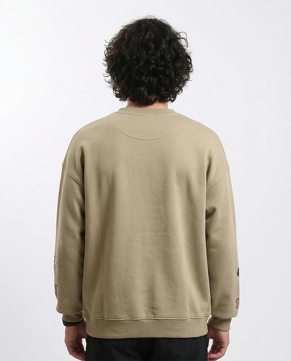 Ravin Heritage "1903" Patch Sweatshirt – Sport Luxe Edition - Light Coffee - R215073