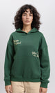R215081 - Printed Long Sleeves Winter Hoodie - Dark Green