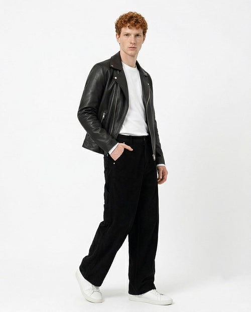 Ravin Men’s Relaxed Fit Corduroy Carpenter Balloon Pants - Black - R215101