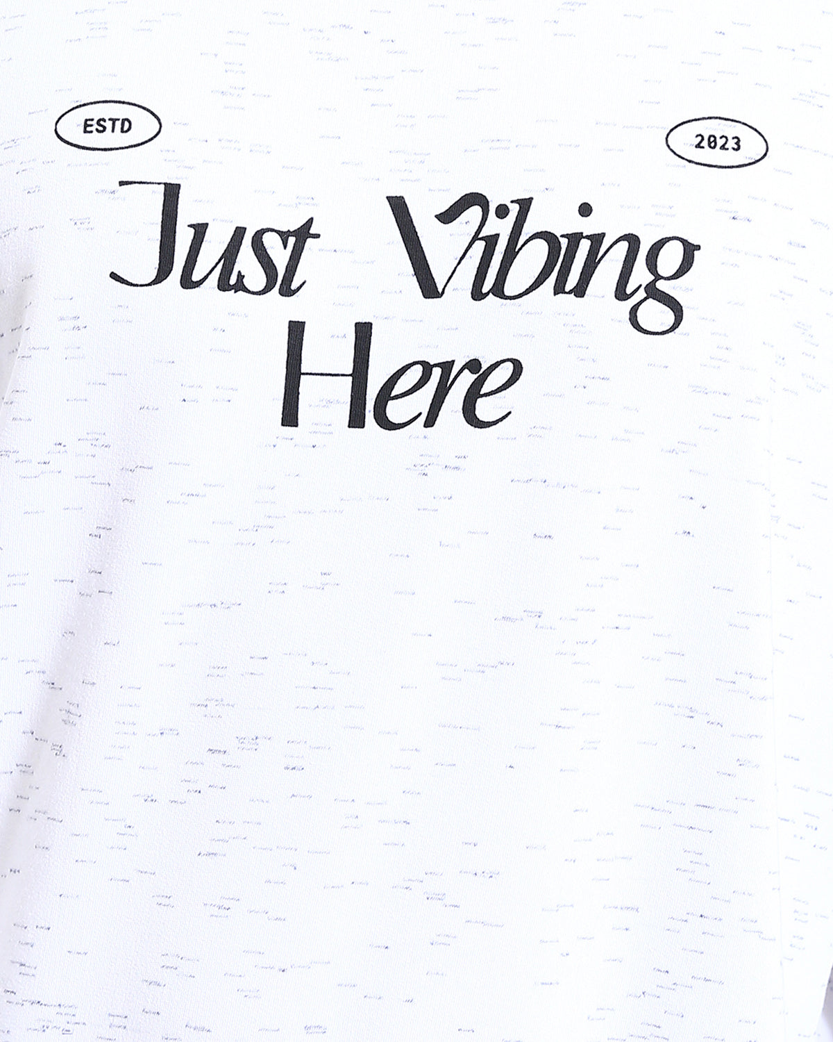 Ravin | "Just Vibing Here" Oversized Graphic Sweatshirt - Heather Off-White - R215110