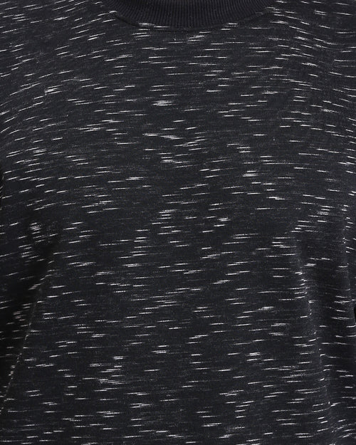 Ravin Men's Melange Knit Oversized Sweatshirt - Heather Black - R215112