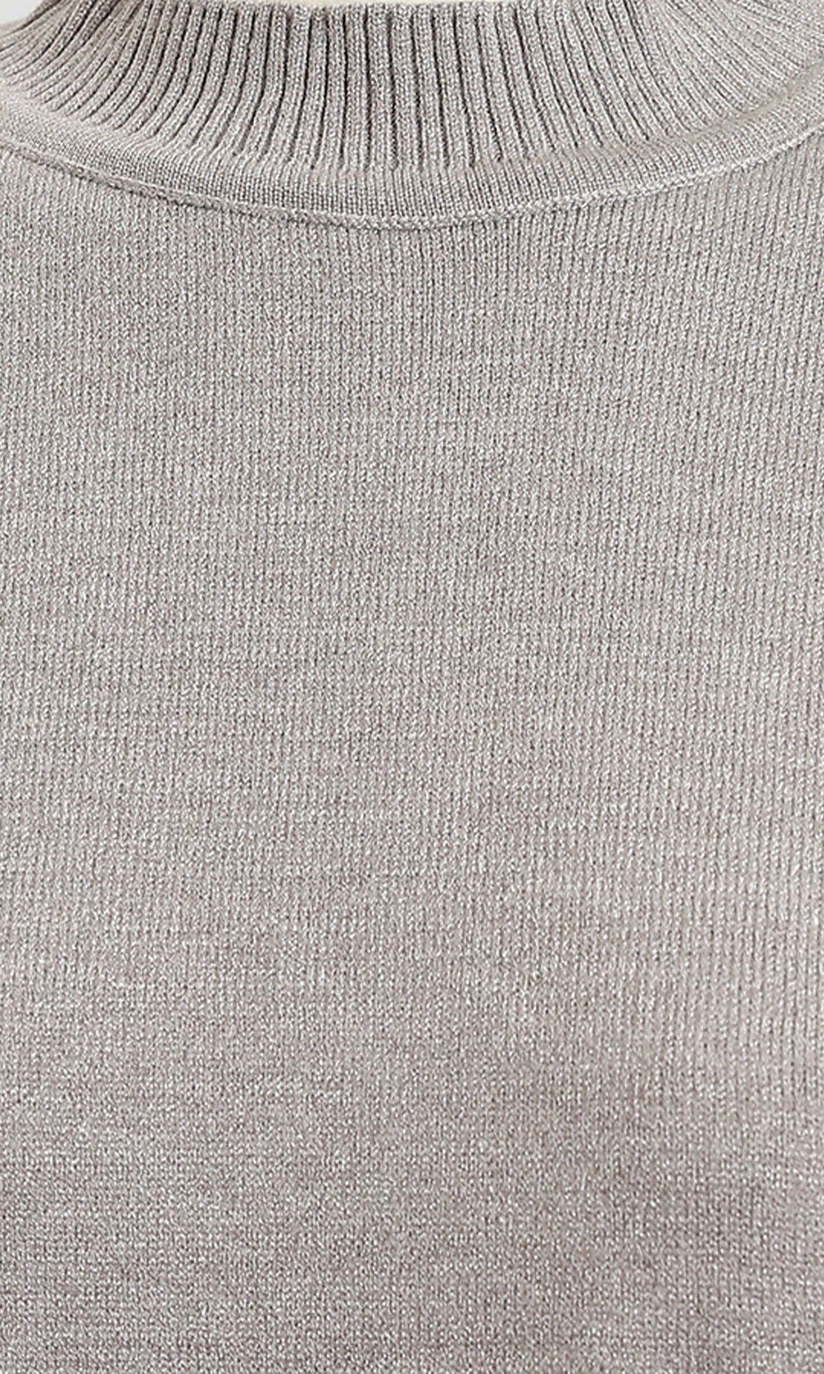 Essential Heather Grey Mock Neck Pullover