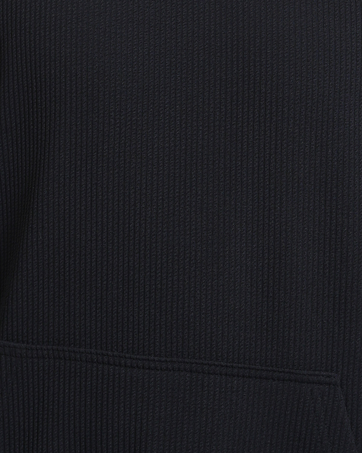 R215236 - Ribbed Hoodie with Kangaroo Pocket - Black
