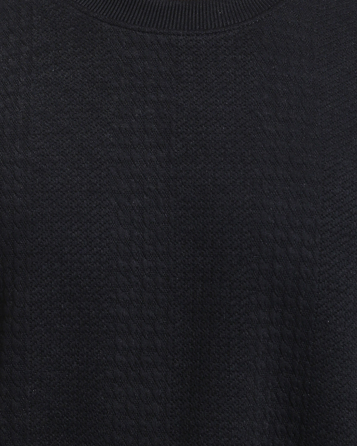 Ravin Men's Herringbone Textured Relaxed-Fit Crewneck Sweater - Black - R215241