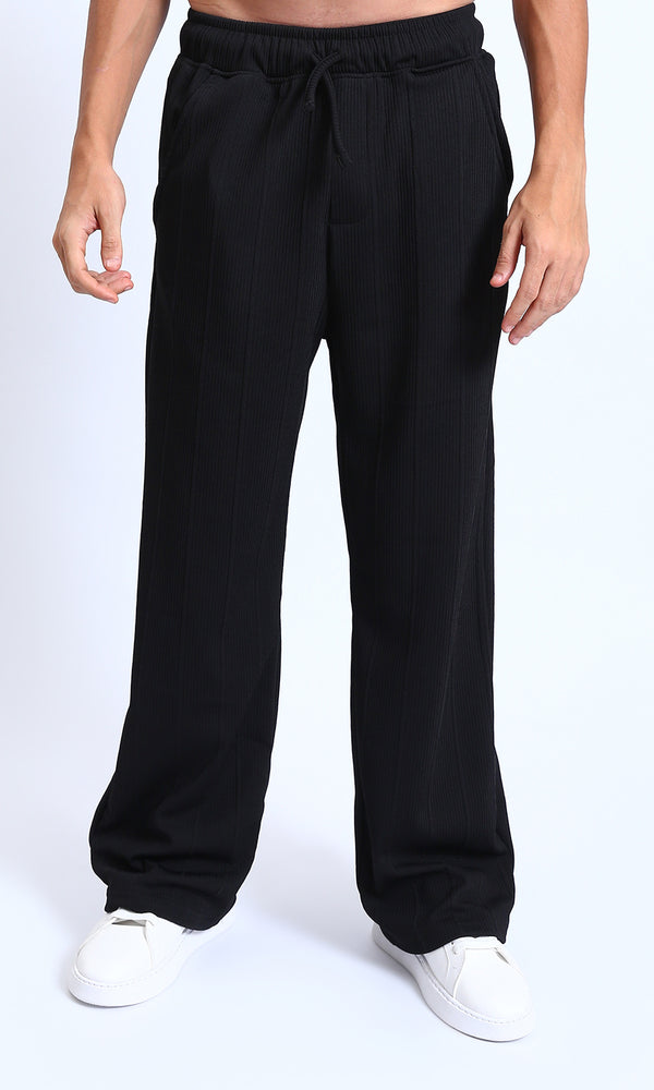 R215246 - Seams Comfy Drawstring Pants - Black