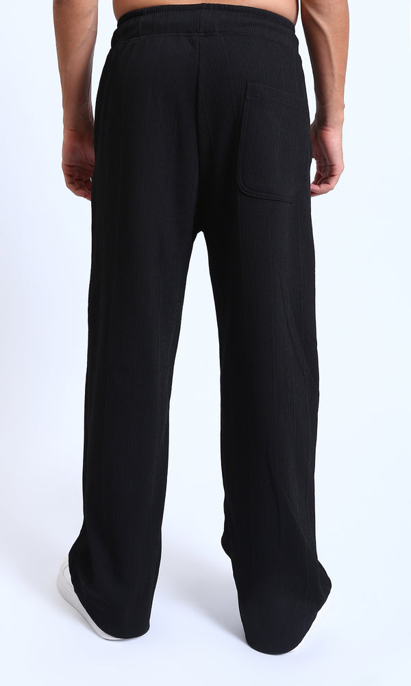 R215246 - Seams Comfy Drawstring Pants - Black