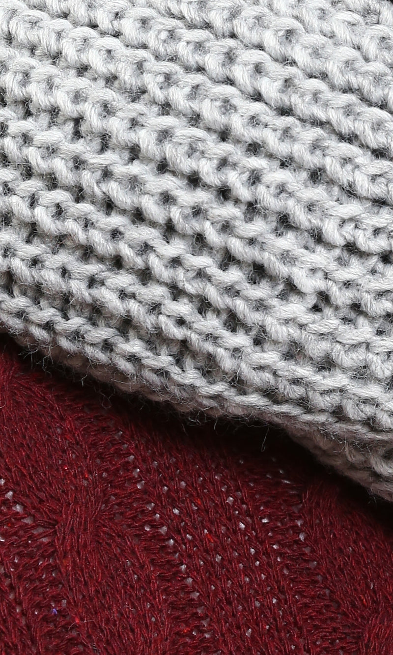 R215256 - Chunky Knit Infinity Scarf - Light Grey