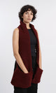 R215261 - Slip On Knitted Scarf with Pockets - Burgundy