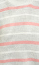R215289 - Tri-Tone Striped Winter Pullover - Dark Pink, White & Grey