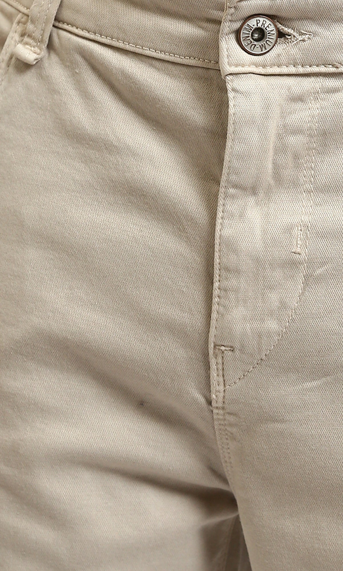 R215304 - Solid Slim Fit Comfy Chino Pants - Light Khaki