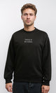 R215316 - Long Sleeve Ribbed Sweatshirt with Hem - Black