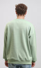 R215317 - Textured Sweatshirt with "Strong Alone" Embroidery - Mint