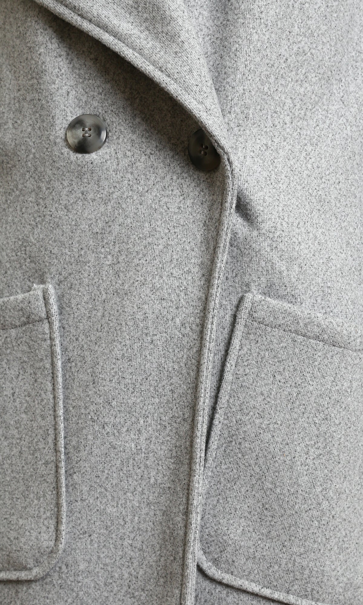 Ravin Oversized Double-Breasted Wool-Blend Overcoat in Heather Grey - R215320
