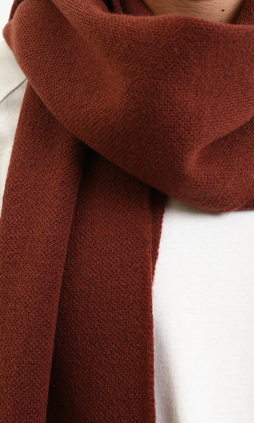 R215367 - Solid Coziness Corded Scarf - Brown