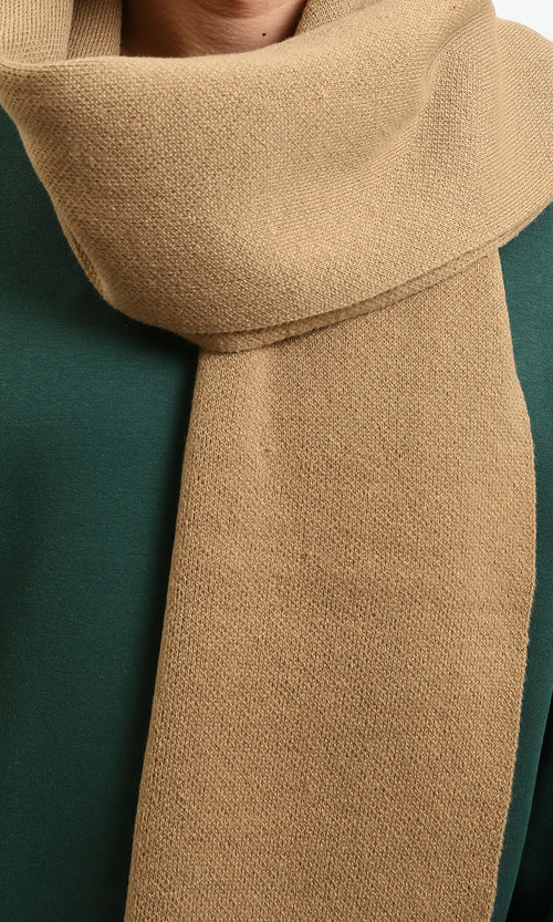R215369 - Solid Coziness Corded Scarf - Beige