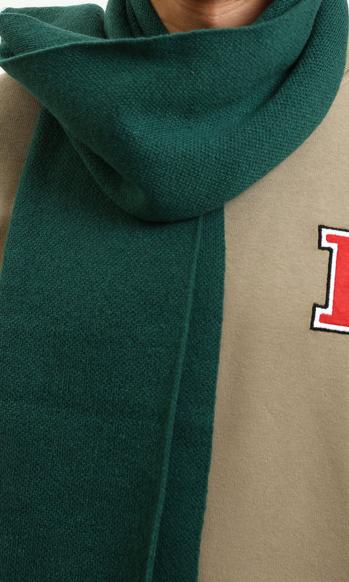 R215371 - Solid Coziness Corded Scarf - Forest Green