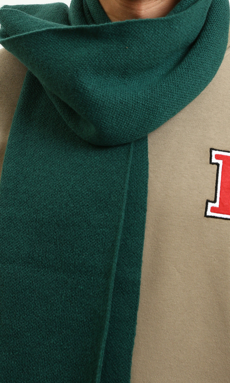 R215371 - Solid Coziness Corded Scarf - Forest Green