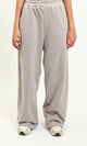 R215558 - Slip On Wide-Leg Pants Elastic Waist - Grey