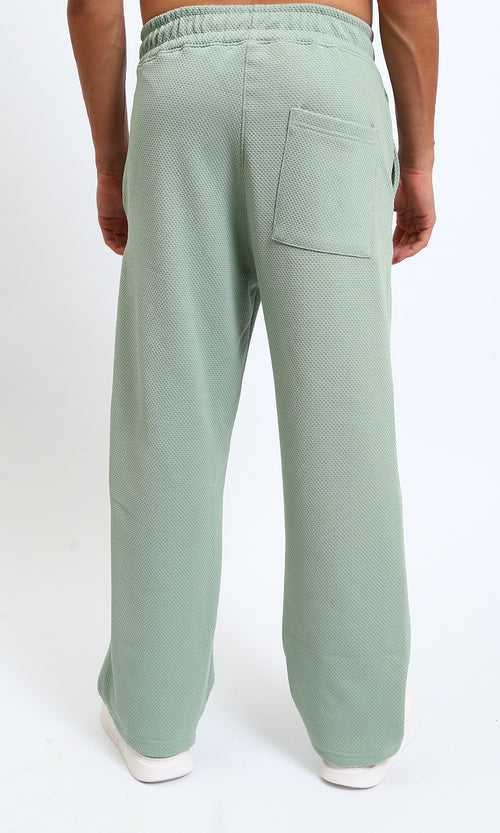 R215559 - Slip On Textured Pants with Side Pockets - Mint