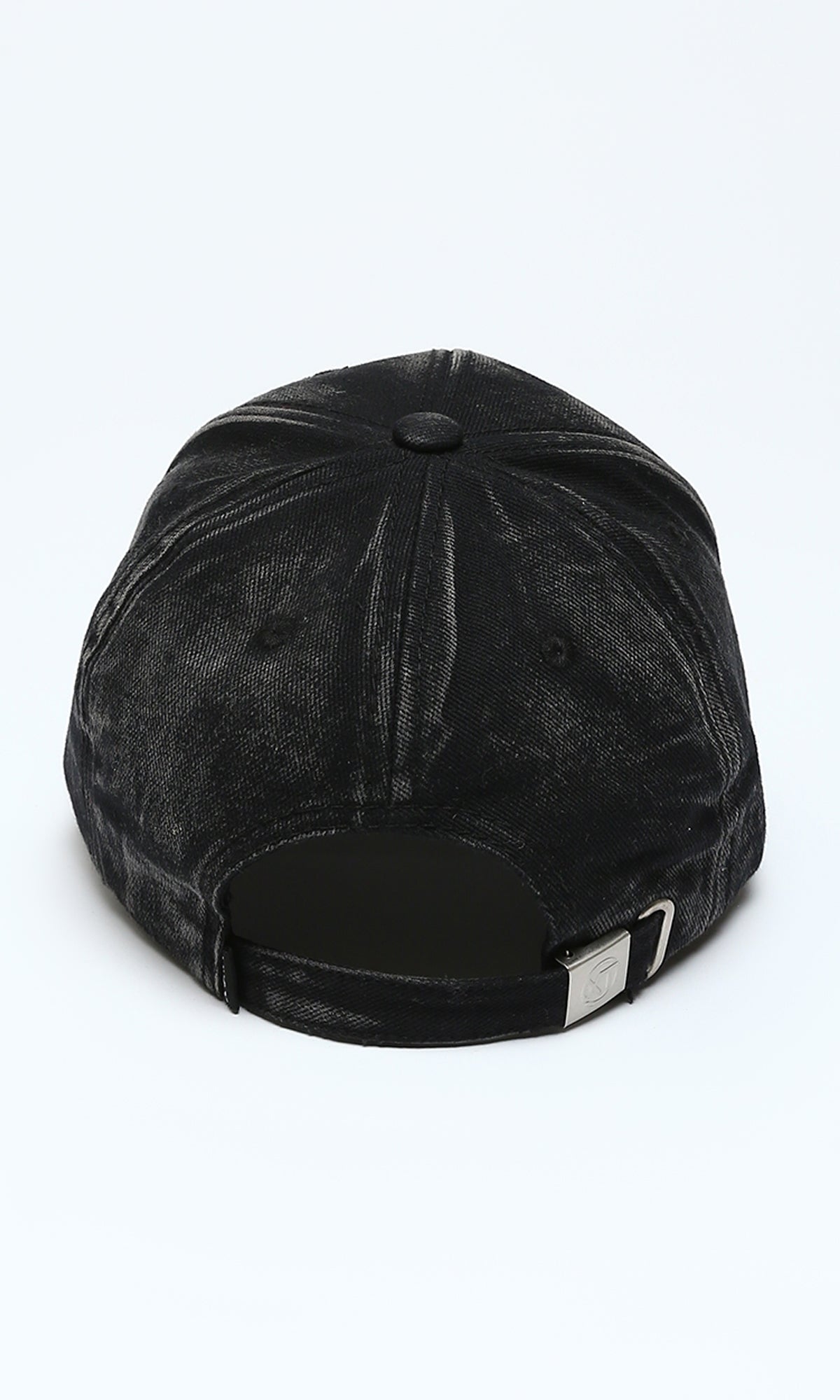 Black Distressed NY Logo Baseball Cap
