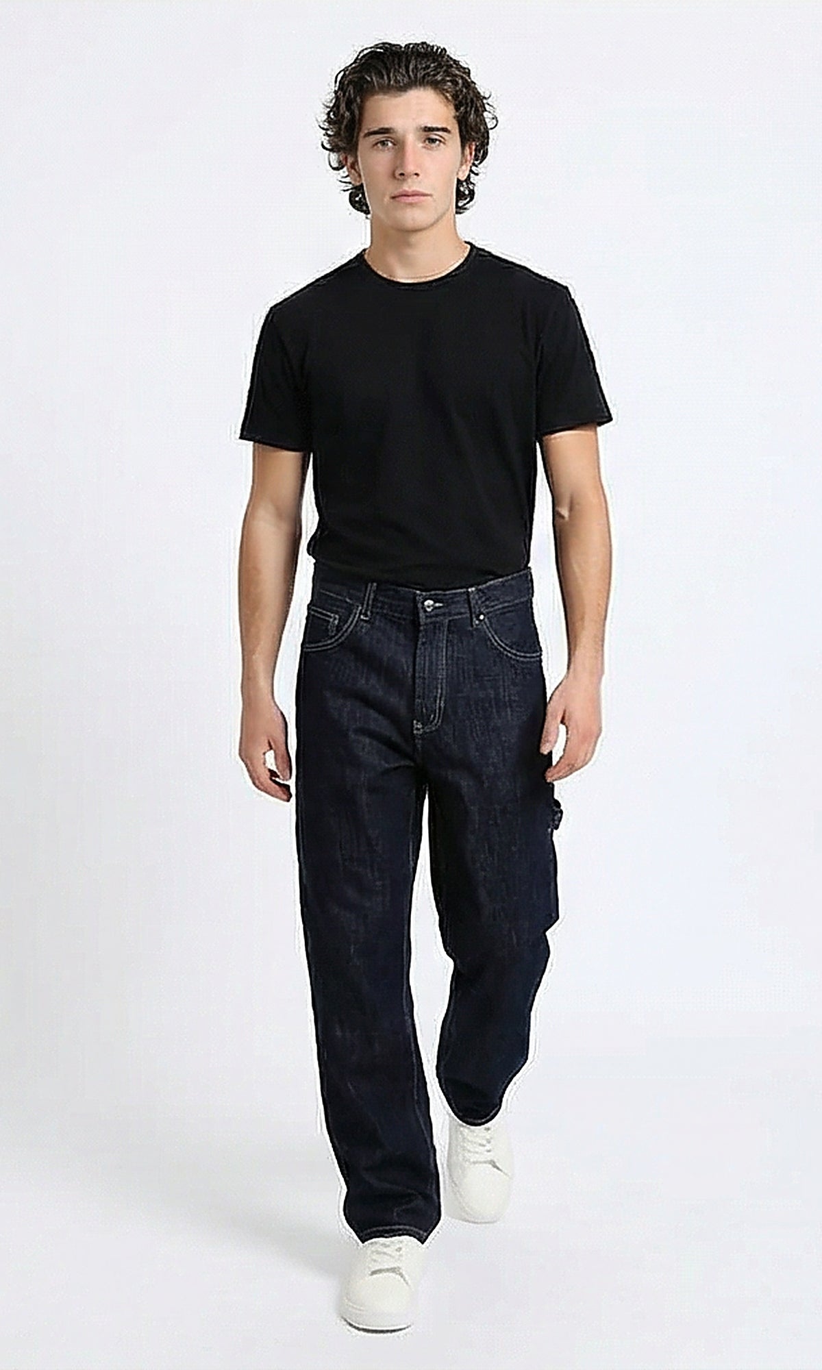 R215621 - Regular Fit Casual Cotton Jeans - Dark Navy Blue